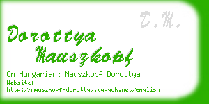 dorottya mauszkopf business card